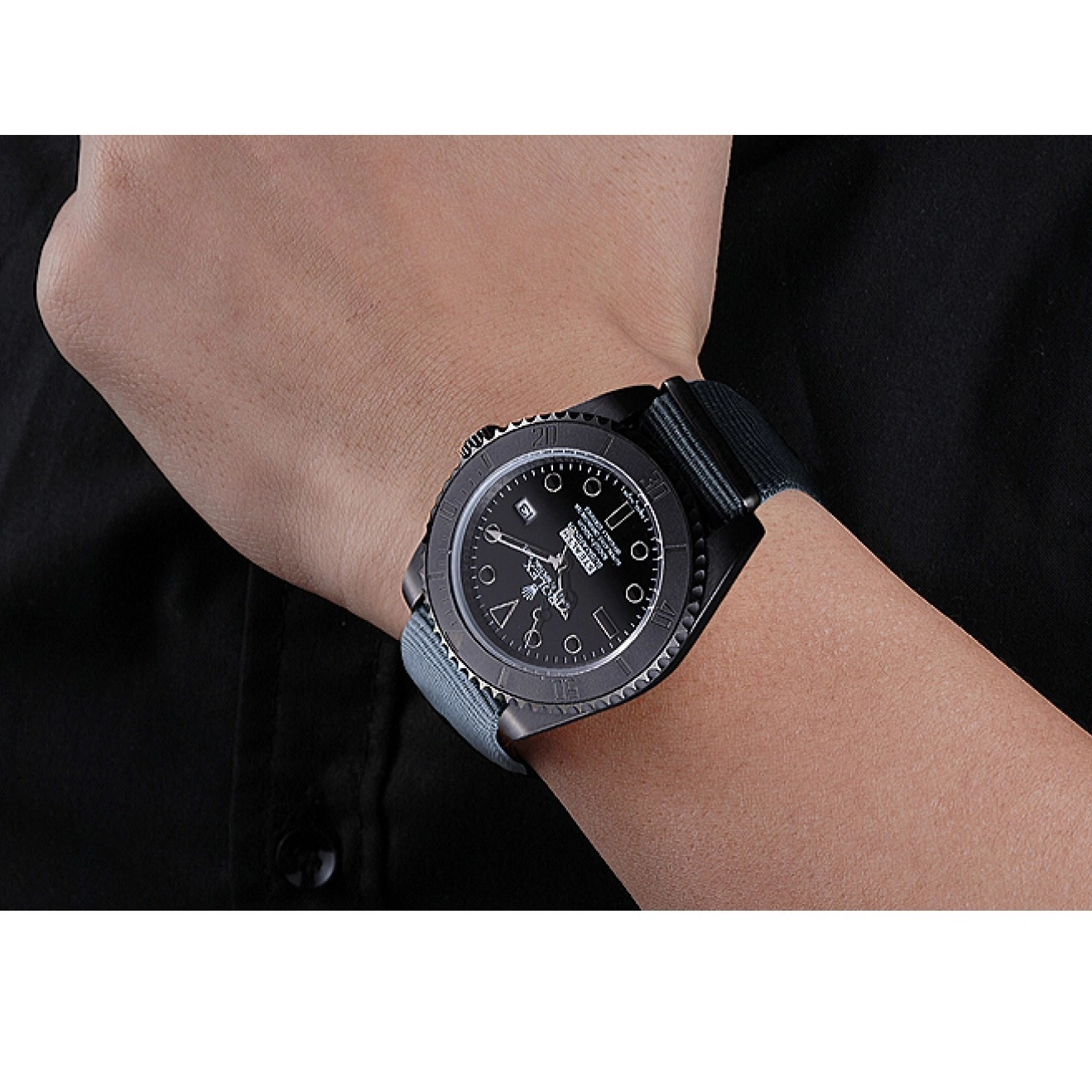 Aaa replica watch Submariner Black Stealth 621996 Rolex 0824